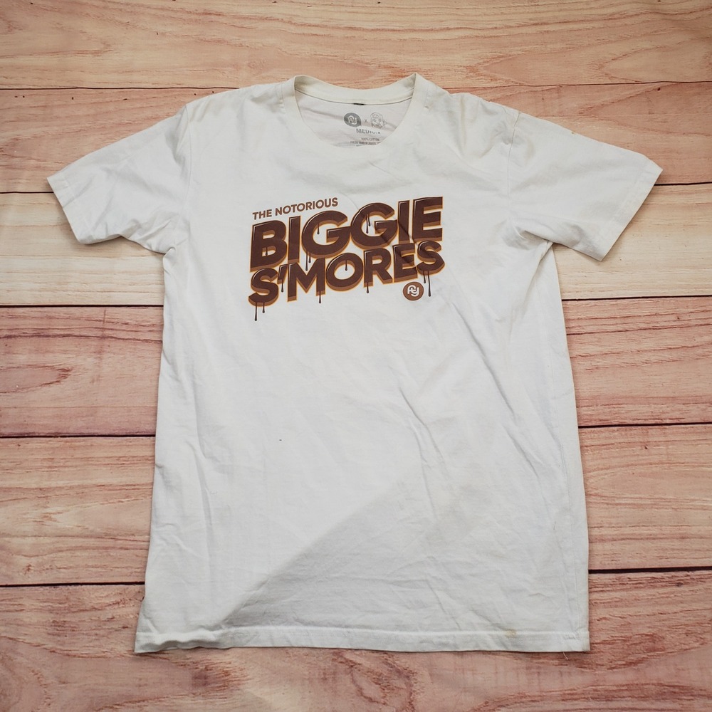 Fresh Yard x Liquor Store Mens Medium Shirt White Mike Biggie Smores Graphic Tee